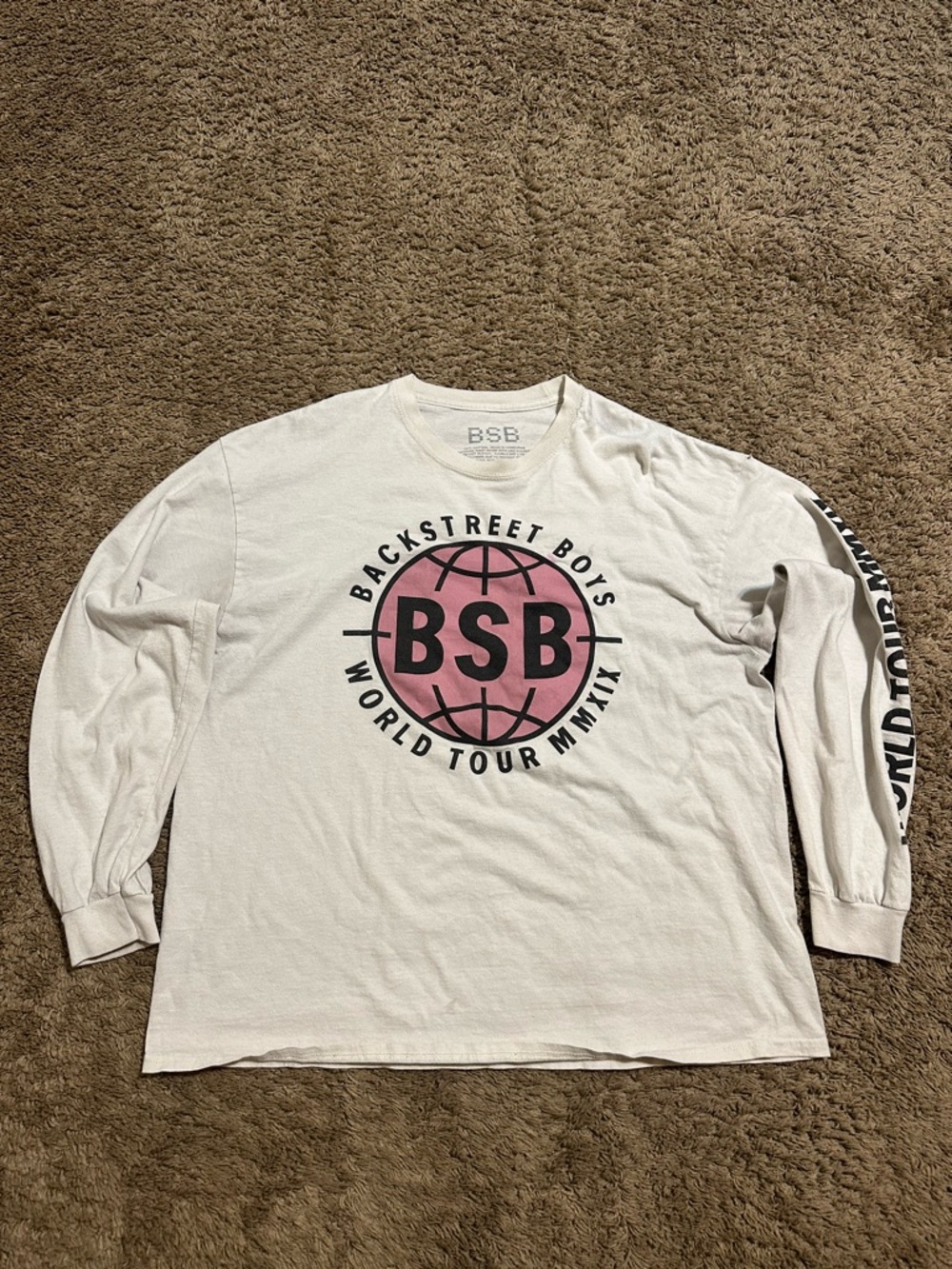 Vintage Back street boys “triple white” shirt 00s size 2XL